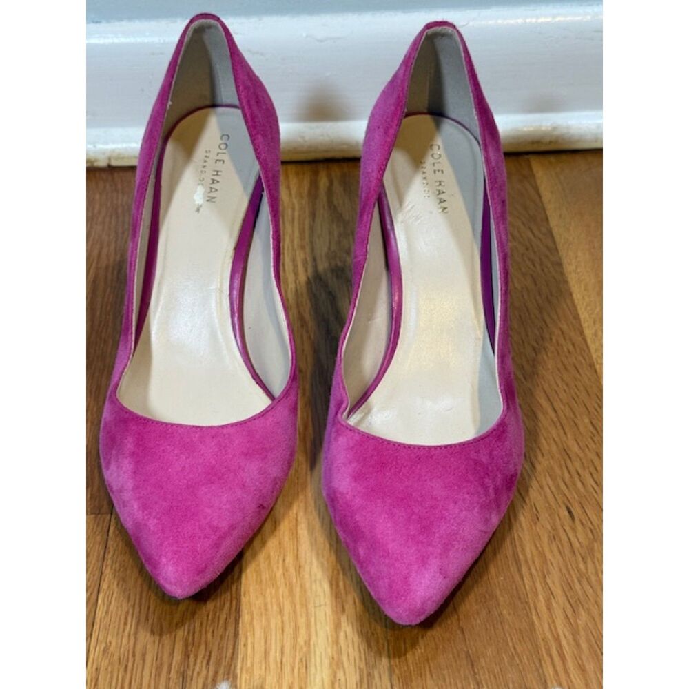 NWOB Cole Haan hot pink‎ suede pointed pumps sz 9.5 GrandOS Barbiecore
